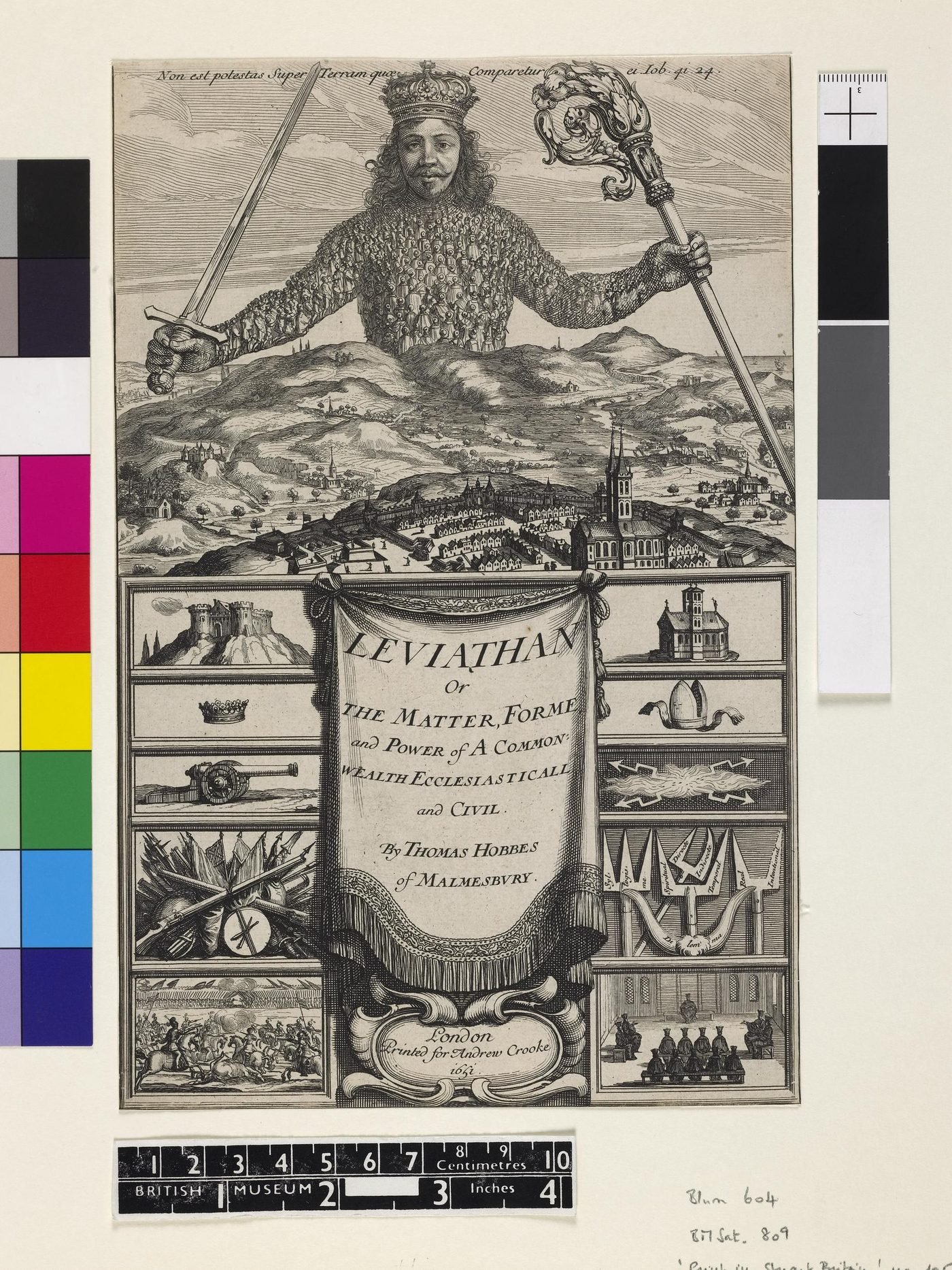 Tranh bìa cuốn “Leviathan” của Thomas Hobbes